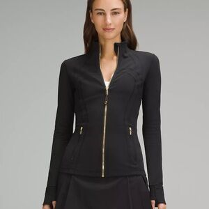 Lululemon Define Jacket Black w Gold Zipper size 8